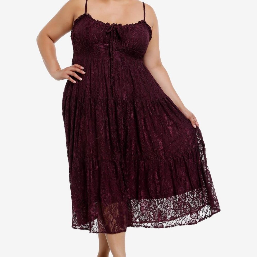 Cosmic Aura Lace tank Midi Dress